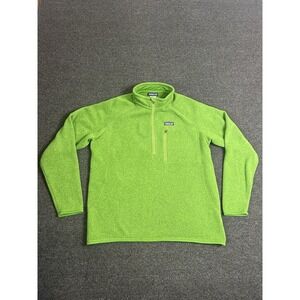Patagonia Better Sweater 1/4 Zip Jacket Green Mens XL Fleece Outdoors Hiking